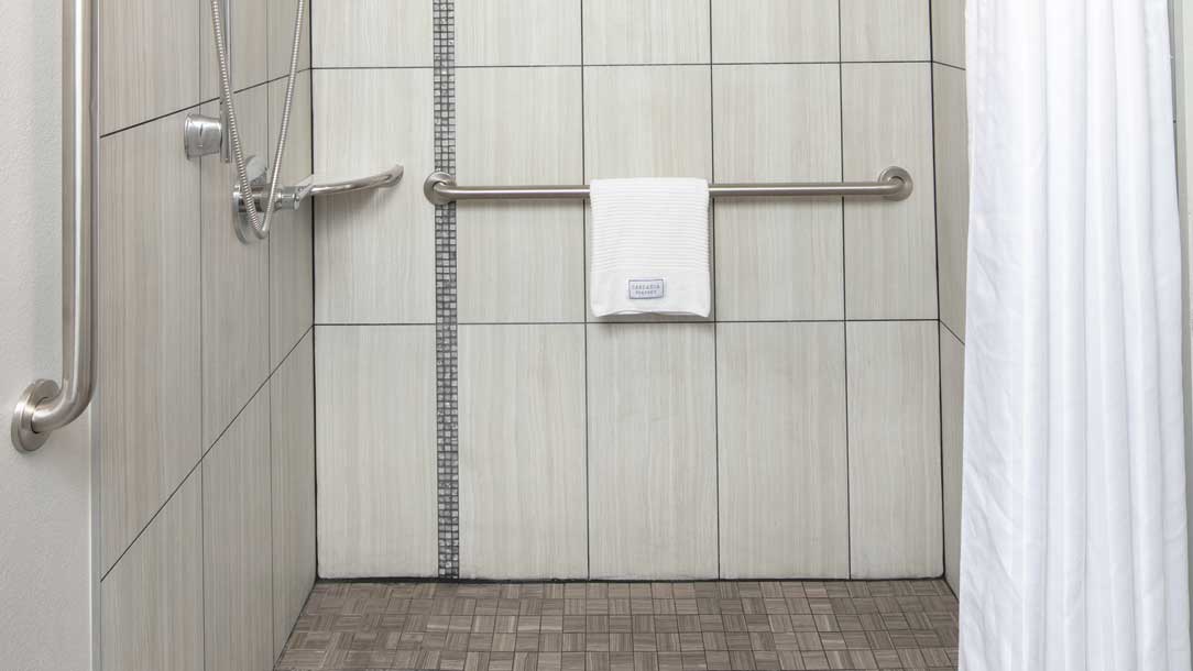ADA accessible bathroom shower